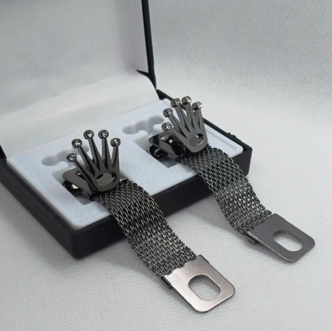 Rolex Crown Cufflinks With Chain